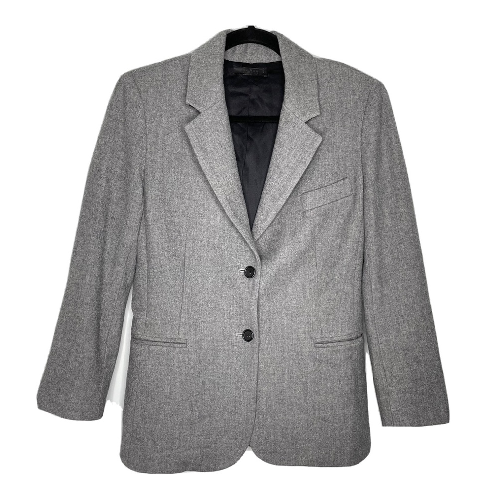 The Row Wool Blend Double Button Blazer Jacket Fully Lined In Gray Size 8